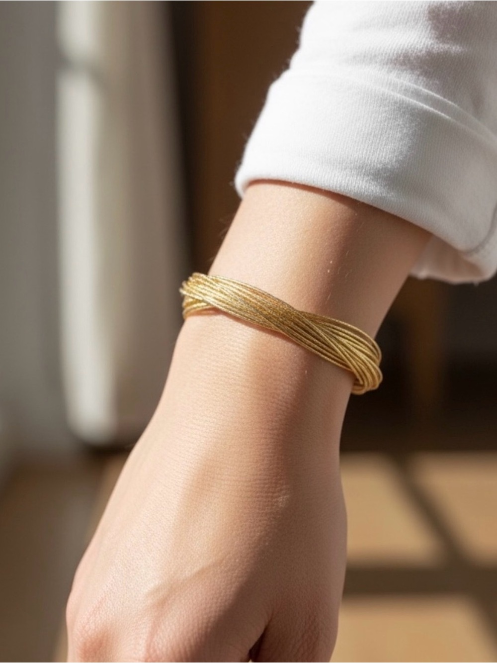 Elegant Gold Multi-Strand Twist Bracelet - Women's Jewelry